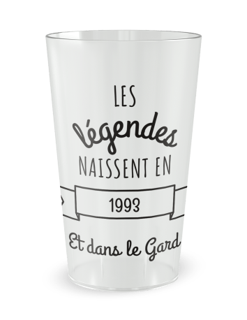 Gobelet transparent de face - légendes - Ecocup