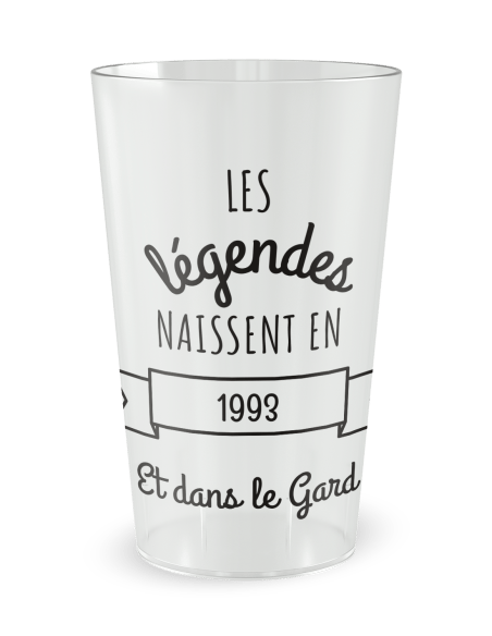 Gobelet transparent de face - légendes - Ecocup