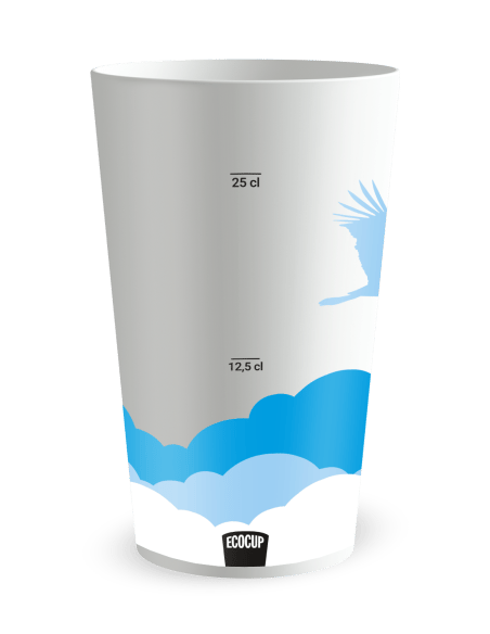 Gobelet blanc Graduation - Naissance Fond Nuageux Garçon - Ecocup