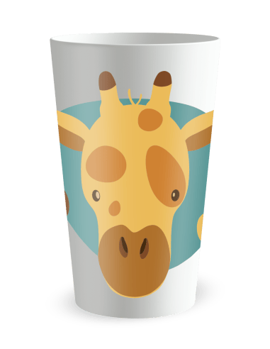 Gobelet blanc de face - Naissance Girafe Garçon - Ecocup