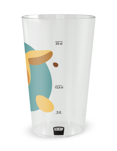Gobelet transparent Graduation - Naissance Girafe Garçon - Ecocup