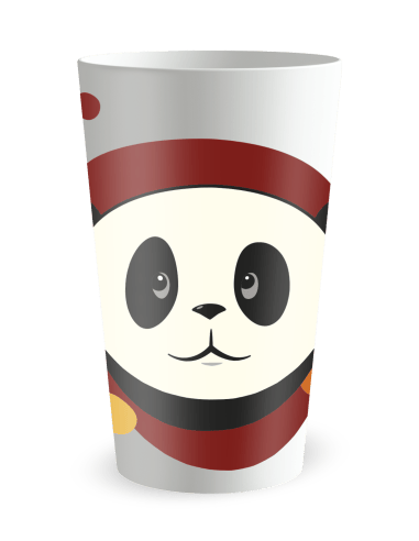 Gobelet blanc de face - Naissance Panda Garçon - Ecocup