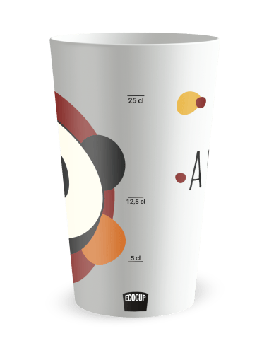 Gobelet blanc Graduation - Naissance Panda Garçon - Ecocup