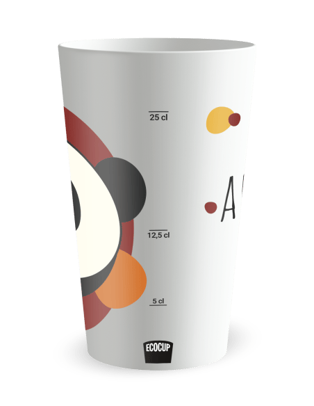 Gobelet blanc Graduation - Naissance Panda Garçon - Ecocup