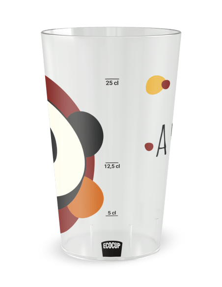 Gobelet transparent Graduation - Naissance Panda Garçon - Ecocup