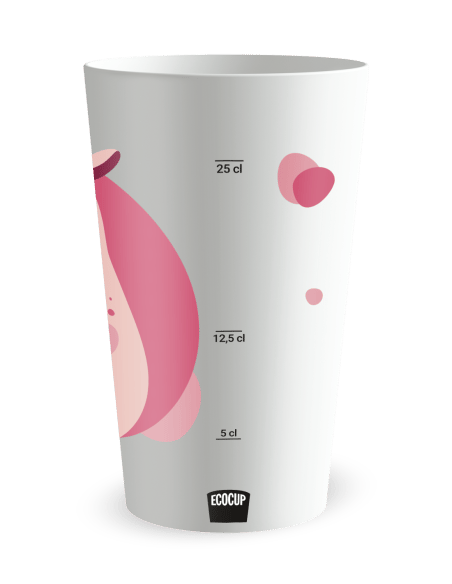 Gobelet blanc Graduation - Naissance Rhino Adulte Fille - Ecocup