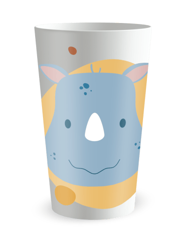 Gobelet blanc de face - Naissance Rhino Garçon - Ecocup