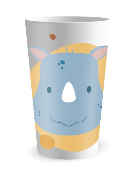 Gobelet blanc de face - Naissance Rhino Garçon - Ecocup