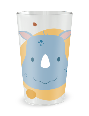 Gobelet transparent de face - Naissance Rhino Garçon - Ecocup