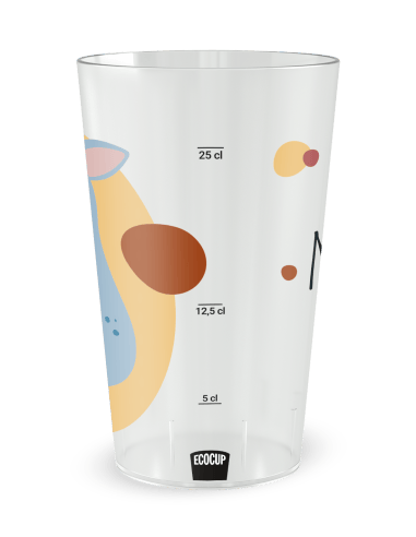 Gobelet transparent Graduation - Naissance Rhino Garçon - Ecocup