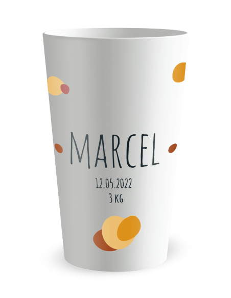 Gobelet blanc - Prénom - Naissance Rhino Garçon - Ecocup