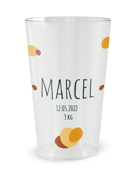 Gobelet transparent - Prénom - Naissance Rhino Garçon - Ecocup