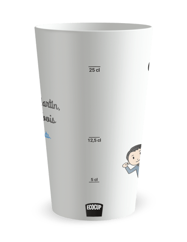 Gobelet blanc Graduation - cousinade famille - Ecocup