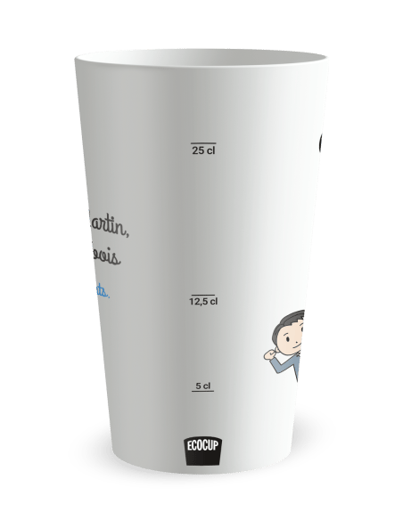 Gobelet blanc Graduation - cousinade famille - Ecocup