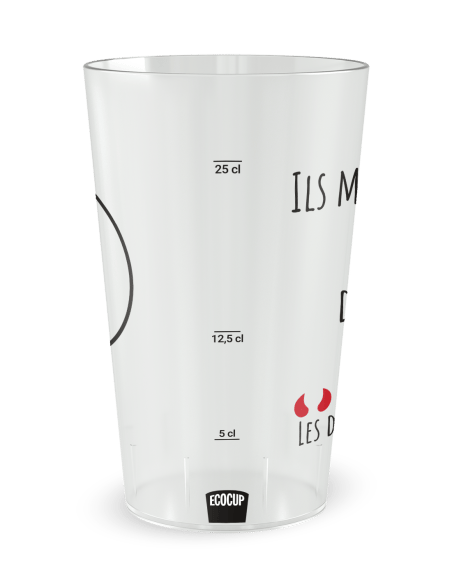 Gobelet transparent Graduation - humour démons - Ecocup