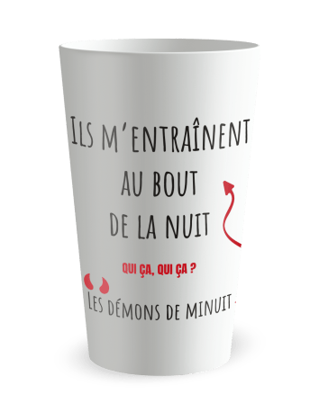 Gobelet blanc de dos - humour démons - Ecocup