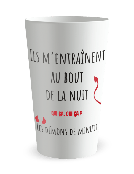 Gobelet blanc de dos - humour démons - Ecocup