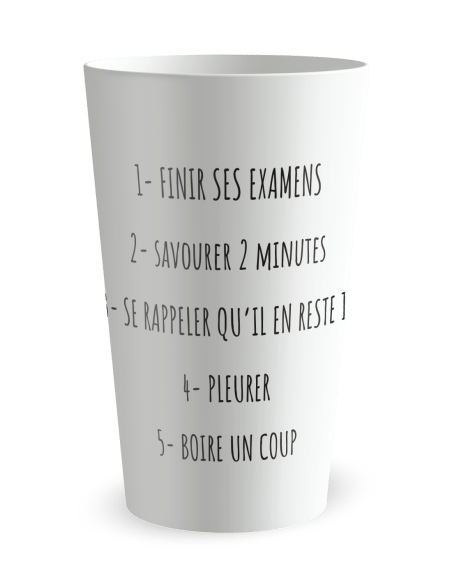 Gobelet blanc de face - liste des tâches - Ecocup