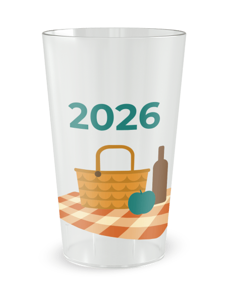 Gobelet transparent de face - Famille & Amis Pique-Nique Famille - Ecocup
