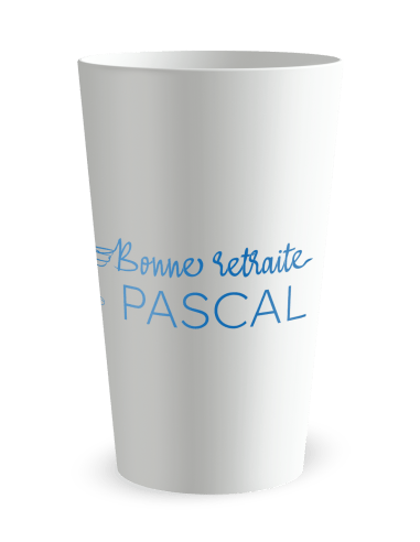 Gobelet blanc - Prénom - Famille & Amis Retraite Plage - Ecocup