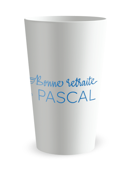 Gobelet blanc - Prénom - Famille & Amis Retraite Plage - Ecocup