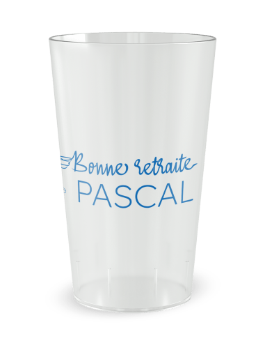 Gobelet transparent - Prénom - Famille & Amis Retraite Plage - Ecocup