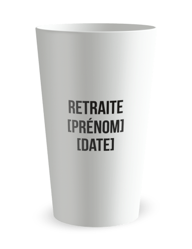 Gobelet blanc - Prénom - Famille & Amis Retraite Président - Ecocup