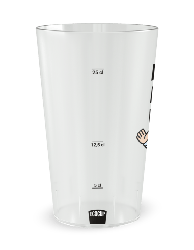 Gobelet transparent Graduation - Famille & Amis Retraite Président - Ecocup