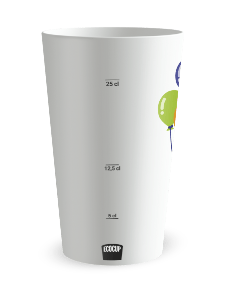 Gobelet blanc Graduation - Baptême Eléphant - Ecocup