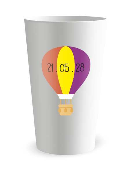 Gobelet blanc de dos - Baptême Joli Ciel - Ecocup