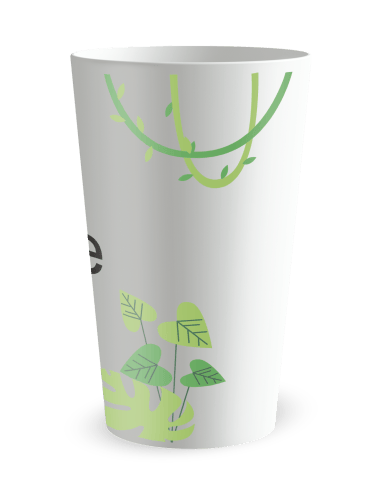 Gobelet blanc de dos - Baptême Jungle - Ecocup