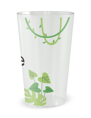 Gobelet transparent de face - Baptême Jungle - Ecocup 2
