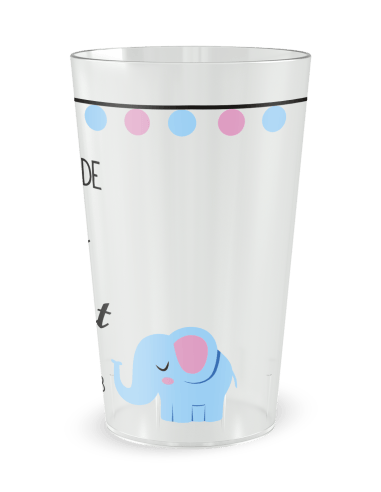 Gobelet transparent de dos - Baptême Mixte - Ecocup