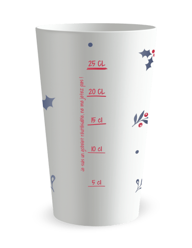 Gobelet blanc Graduation - Bonne année - Ecocup