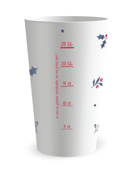 Gobelet blanc Graduation - Bonne année - Ecocup