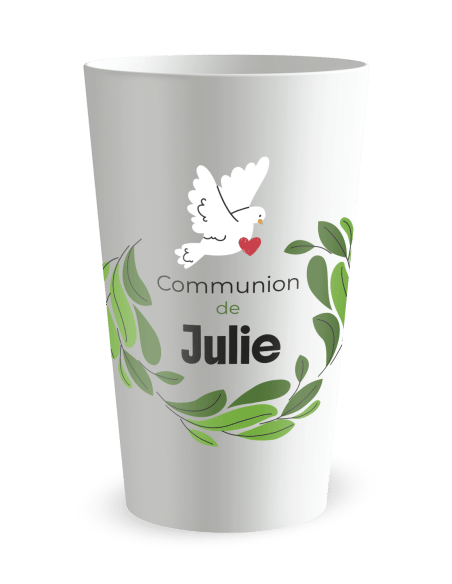 Gobelet transparent - Prénom - communion célébration - Ecocup