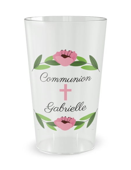 Gobelet transparent - Prénom - communion solennelle - Ecocup