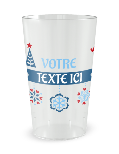 Gobelet transparent de face - hiver - Ecocup