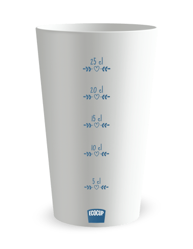 Gobelet blanc Graduation - hiver - Ecocup