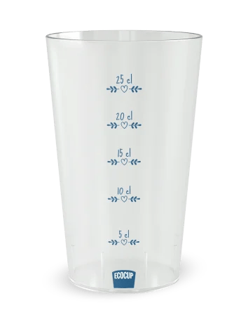Gobelet transparent de face - hiver - Ecocup 2