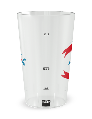 Gobelet blanc de dos - Magie de Noël - Ecocup