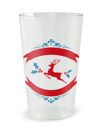 Gobelet blanc de dos - Magie de Noël - Ecocup