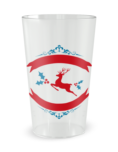 Gobelet blanc de dos - Magie de Noël - Ecocup