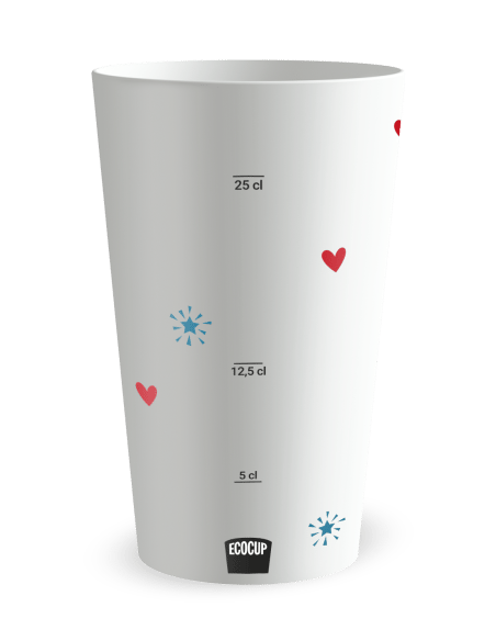 Gobelet blanc Graduation - Meilleurs vœux - Ecocup