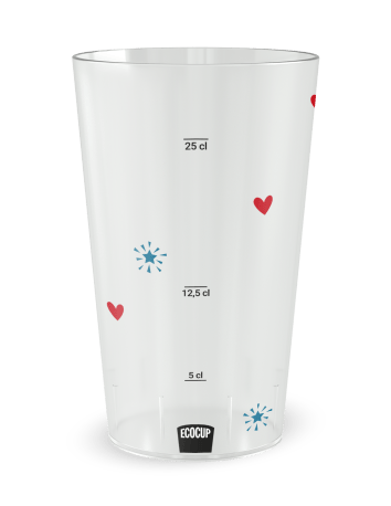 Gobelet transparent de face - Meilleurs vœux - Ecocup 2