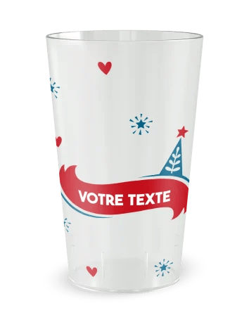 Gobelet transparent de face - Meilleurs vœux - Ecocup