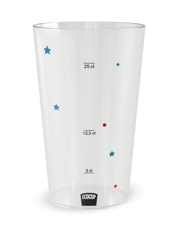 Gobelet transparent de face - nouvel an - Ecocup 2