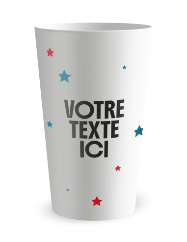 Gobelet blanc de dos - Rennes et sapin - Ecocup