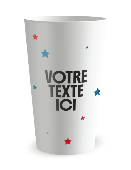 Gobelet blanc de dos - Rennes et sapin - Ecocup