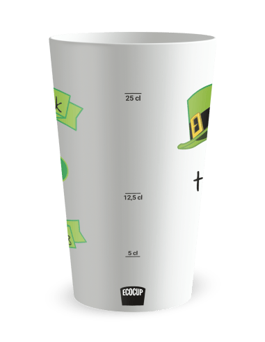 Gobelet blanc Graduation - Fête Saint Patrick - Ecocup